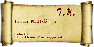 Tisza Madléna névjegykártya